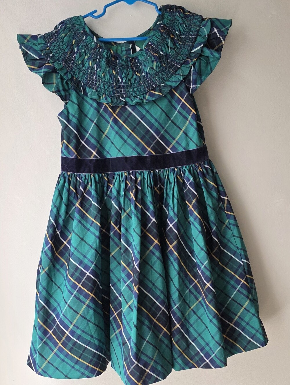 Beautiful Janie and Jack Girls Plaid Dress Size 10 Years 💚✨ - Picture 2 of 6
